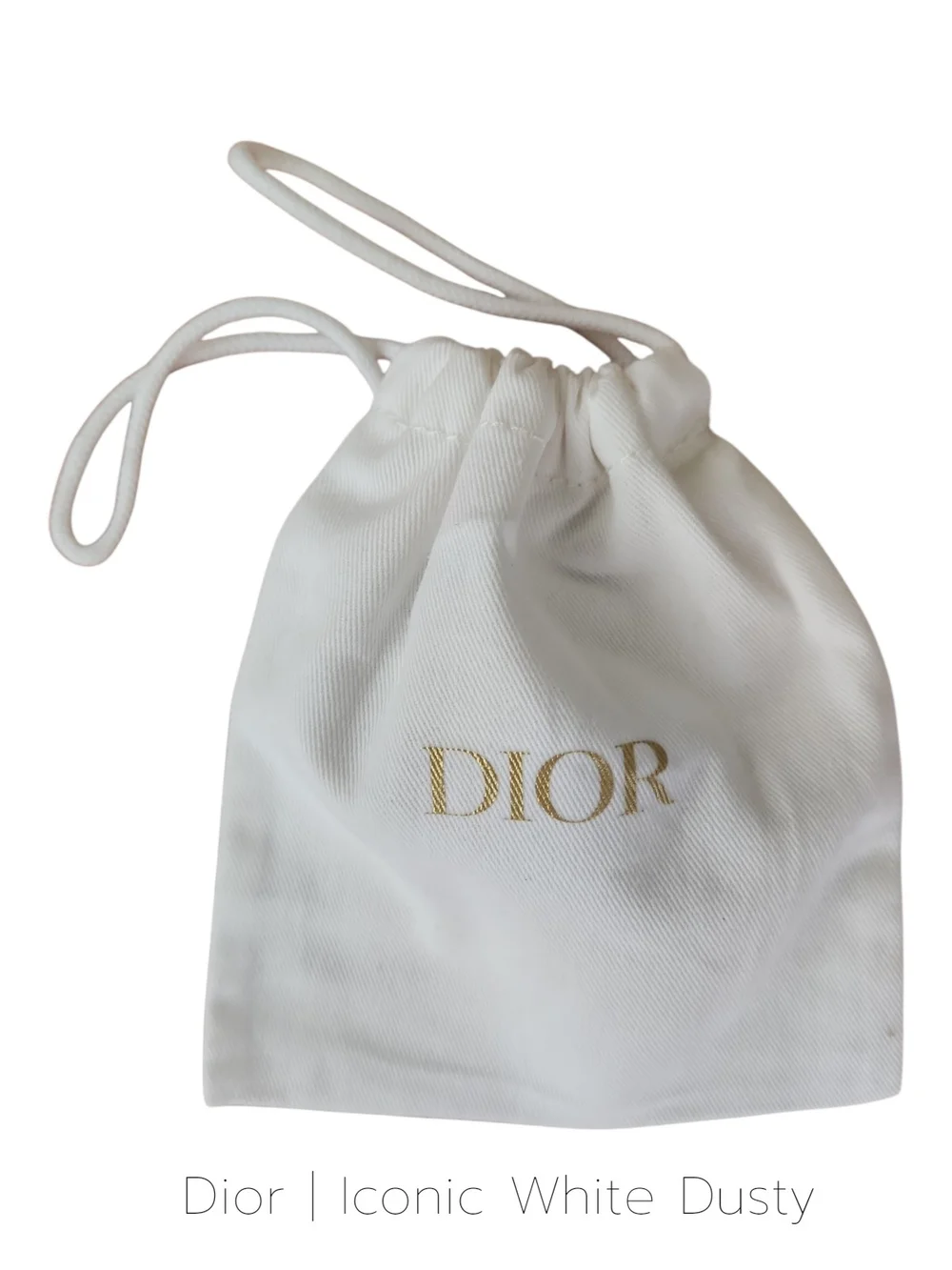Dior White Drawstring Dust Bag